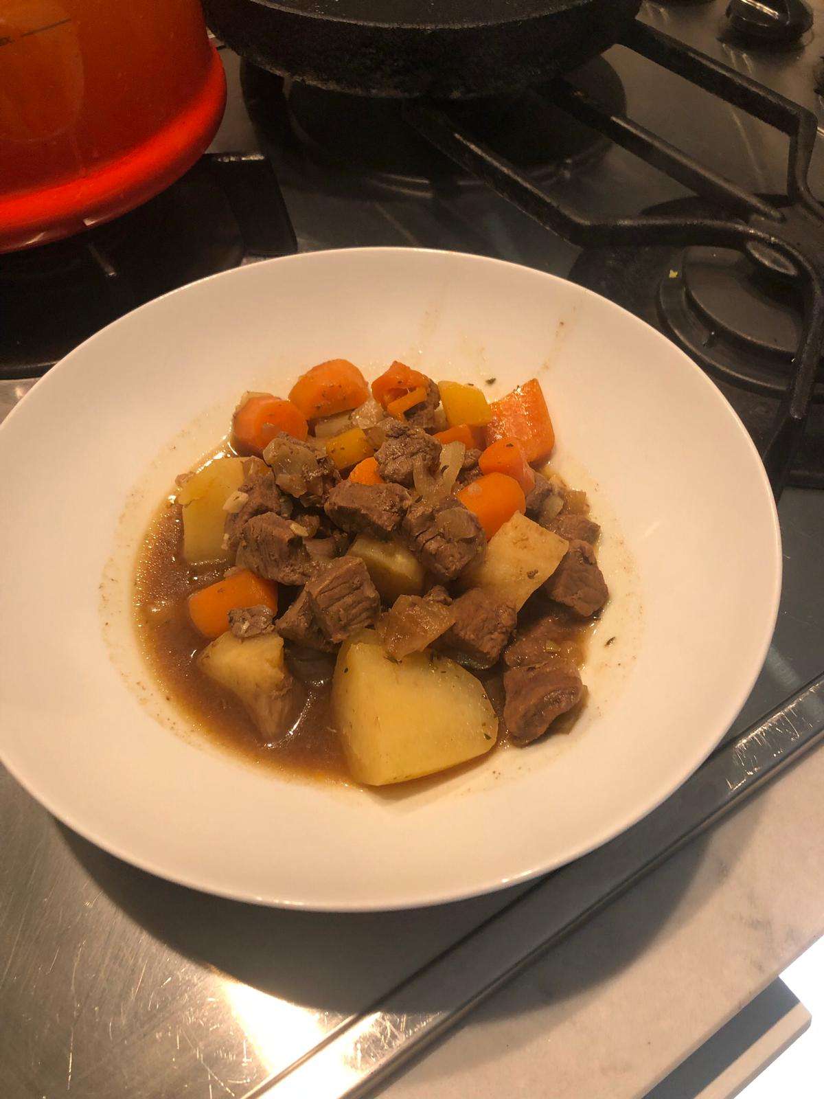 An image of brown stew made using the Seaview Farm recipe